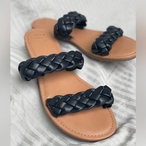 A New Day Braided Black Sandals